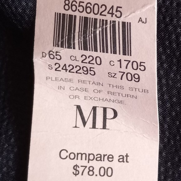 Nwt $79 ANN TAYLOR Dark Navy Button Down Shirt Sz MP  CHIC! - Picture 6 of 9